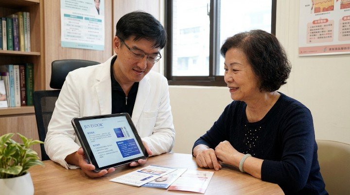 吳紹琥醫師專業操作Juvelook喬雅露, Juvelook喬雅露玻尿酸載體顆粒示意, 法瑞診所使用Juvelook喬雅露改善淚溝, Juvelook喬雅露小瓶子與大瓶子外觀