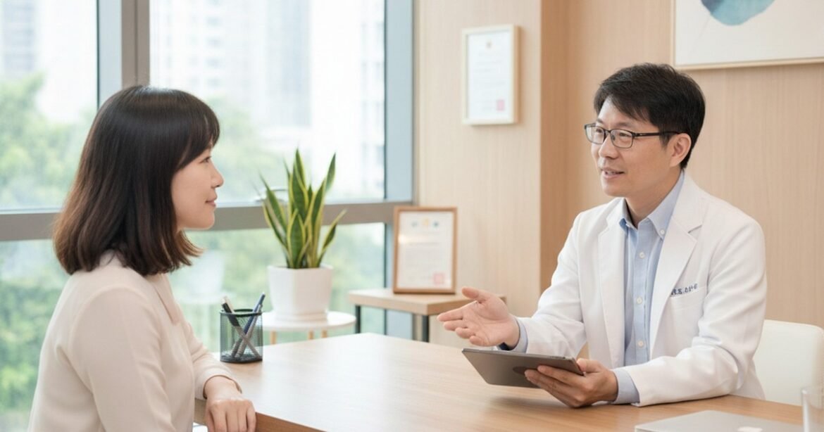 吳芮醫師分析案例分享，圖示雙下巴脂肪堆積的狀態。