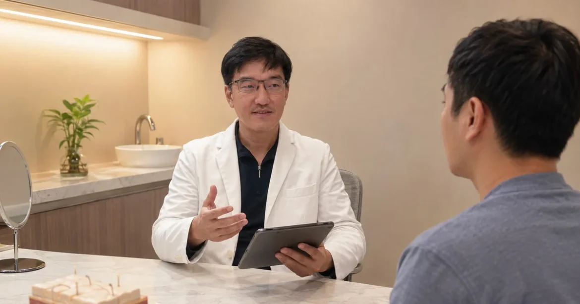 吳芮醫師講解靜脈雷射如何利用特定波長光線改善身體機能。